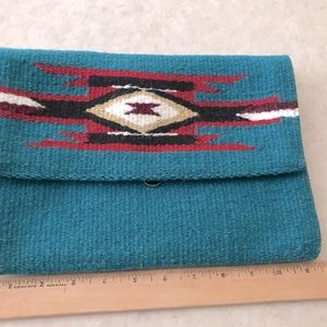 Purse-saddle blanket clutch purse